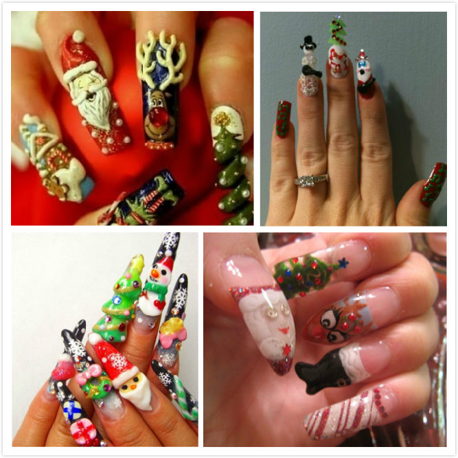 Nail Art For Christmas Pictures Wallpapers